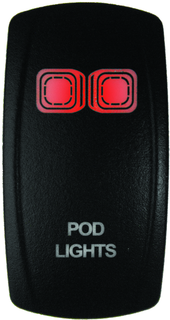 DragonFire Racing Lighted Switch On/Off Red
