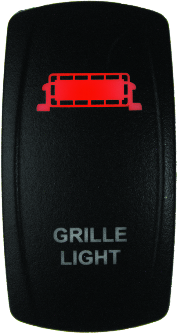 DragonFire Racing Lighted Switch Grill Light On/Off Red