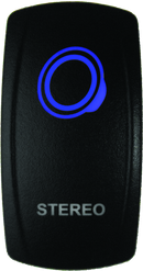 DragonFire Racing Lighted Switch Stereo On/Off Blue-1