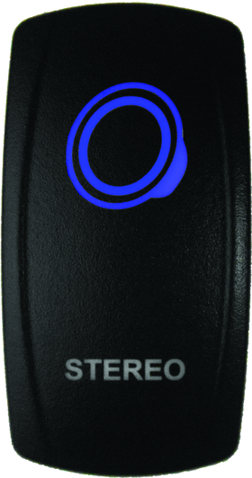 DragonFire Racing Lighted Switch Stereo On/Off Blue