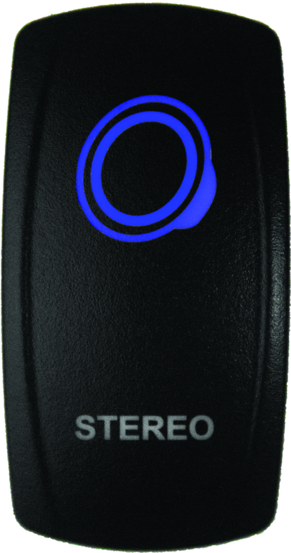 DragonFire Racing Lighted Switch Stereo On/Off Blue