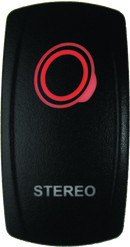 DragonFire Racing Lighted Switch Stereo On/Off Red-1