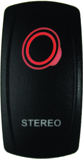 DragonFire Racing Lighted Switch Stereo On/Off Red