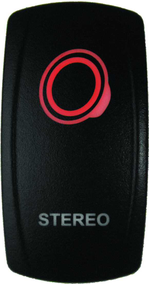 DragonFire Racing Lighted Switch Stereo On/Off Red