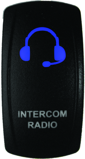 DragonFire Racing Lighted Switch Int/Rad On/Off Blue Led