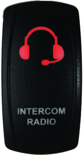 DragonFire Racing Lighted Switch Int/Rad On/Off Red Led