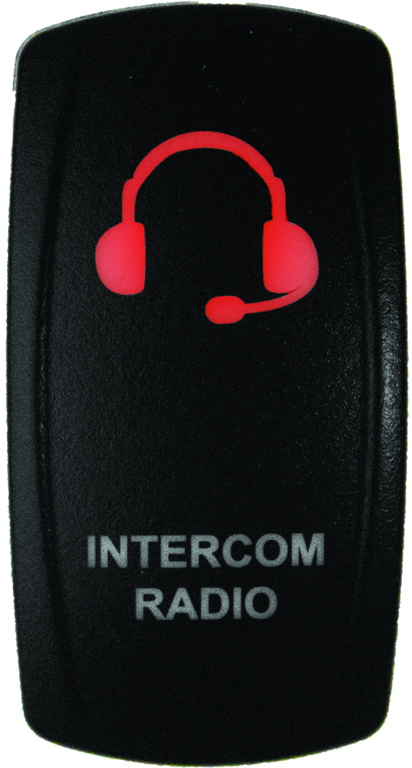 DragonFire Racing Lighted Switch Int/Rad On/Off Red Led