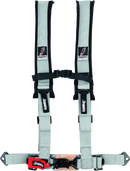 DragonFire Racing Harness- H-Style- 4-Point- 2in Buckle- Grey-1