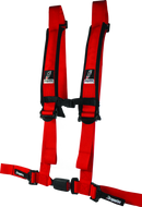 DragonFire Racing Harness H-Style- 4-Point- EZ-Adjust- 2in Buckle- Red-1