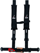 DragonFire Racing Harness- H-Style- 4-Point- 2in Youth- Black-1