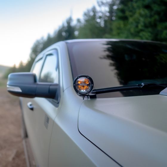Rigid Industries 2019+ Dodge Ram 1500 A-Pillar LED Light Mounts - 0
