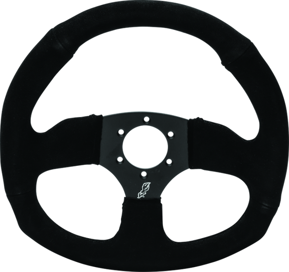 DragonFire Racing Steering Wheels - D-shaped- Suede- Iron Series- 0in offset