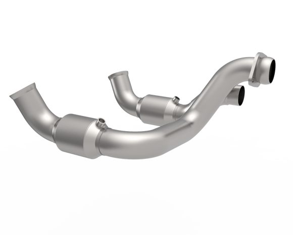 Kooks 20-22 Ford F250 7.3L V8 / Ford F350 7.3L V8 3in SS High Output Green Catted Connecting Pipes