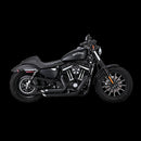 Vance & Hines HD Sportster 14-22 Shortshots Staggered Black Full System Exhaust-2
