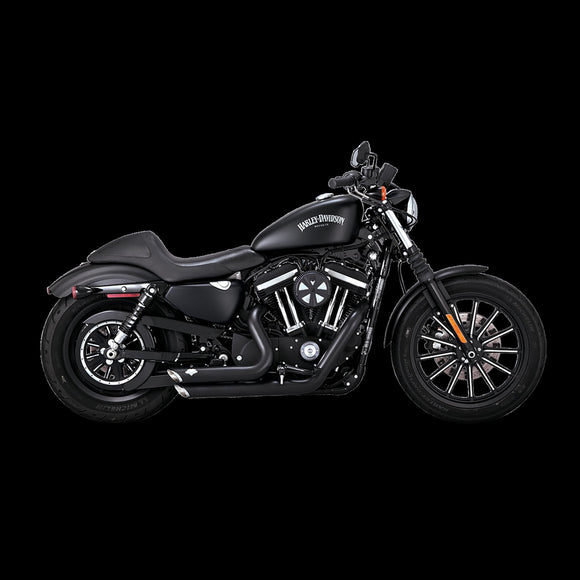 Vance & Hines HD Sportster 14-22 Shortshots Staggered Black Full System Exhaust