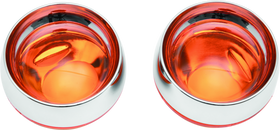 Kuryakyn Deep Dish Bezels With Amber Lenses
