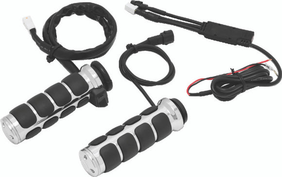 Kuryakyn Heated ISO Grips Throttle-By-Wire Gloss Black