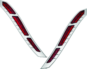 Kuryakyn LED Rear Fender Strip Lights For Indian Chrome