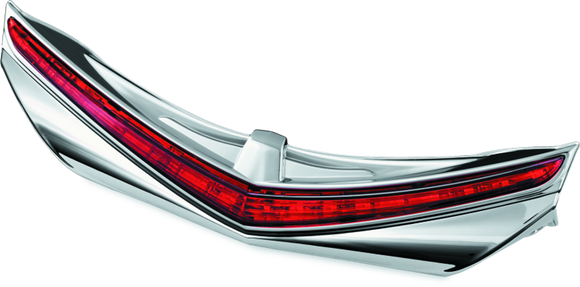 Kuryakyn L.E.D. Rear Fender Tip 12-17 GL1800 Gloss Black Smoke Lens