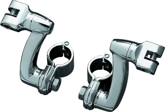 Kuryakyn Longhorn Offset Peg Mounts With 1-1/4inch Clamp Chrome