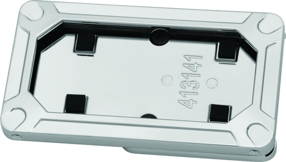 Kuryakyn Nova Side Mount License Plate Frame Gloss Black