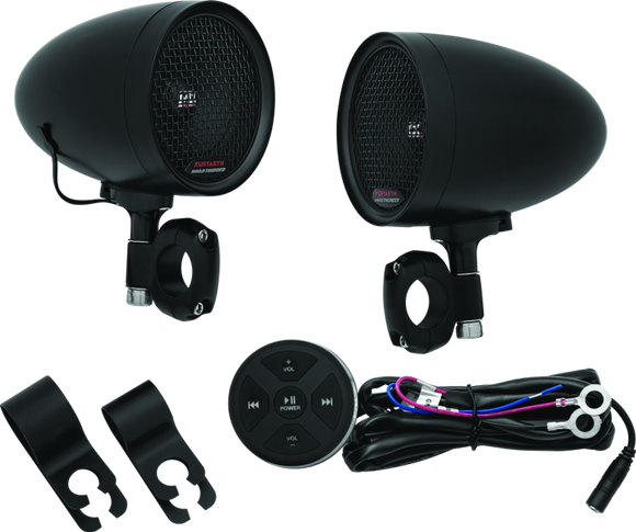 Kuryakyn Road Thunder Speaker Pods Bluetooth Audio Controller Black