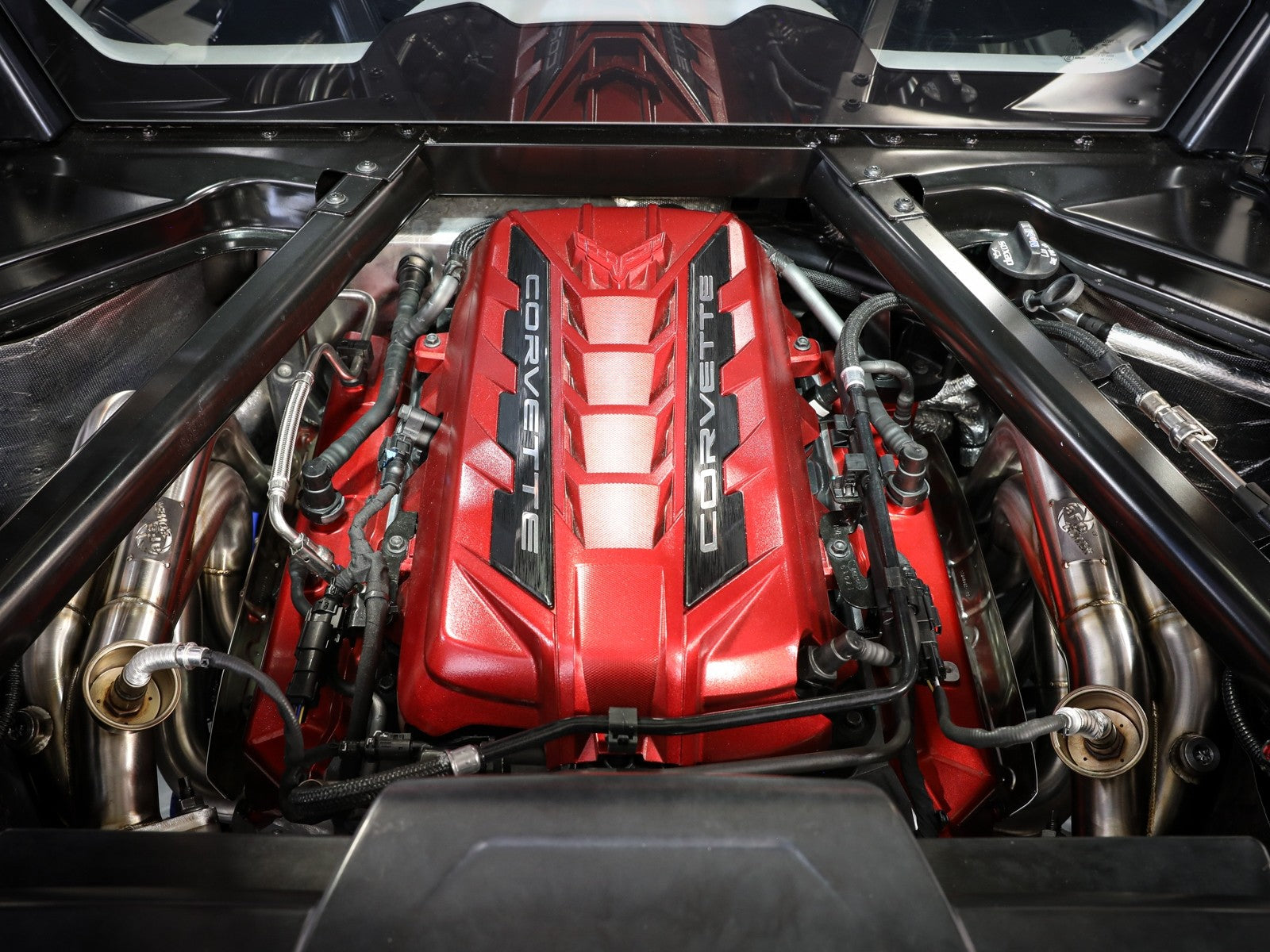aFe Twisted 304SS Header 2020 Chevy Corvette (C8) 6.2L V8 - Titanium Ceramic Coated - 0