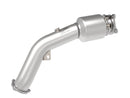 aFe 09-16 Audi A4/A5 (B8) L4-2.0L (t) Twisted Steel 3in. Downpipe - 304 Stainless w/ Cat-1