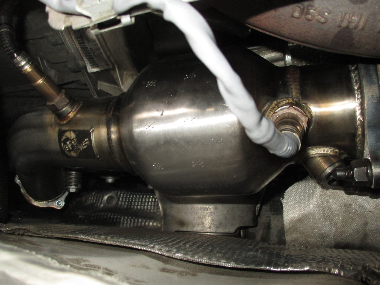 aFe 09-16 Audi A4/A5 (B8) L4-2.0L (t) Twisted Steel 3in. Downpipe - 304 Stainless w/ Cat - 0