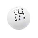 Mr. Gasket Shifter Knob - 5-Speed Pattern - White-1