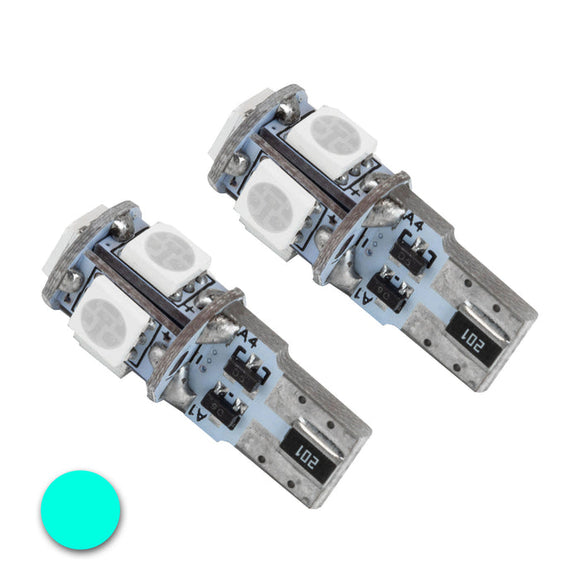 Oracle T10 5 LED 3 Chip SMD Bulbs (Pair) - Cool White SEE WARRANTY