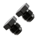 Mr. Gasket -6 AN Flare Plugs (2) - Black-1