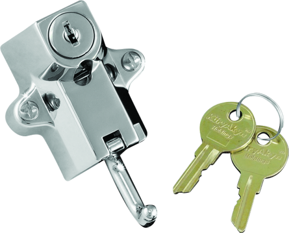 Kuryakyn Universal Helmet Lock 1-1/4in-1-1/2in Mount Chrome