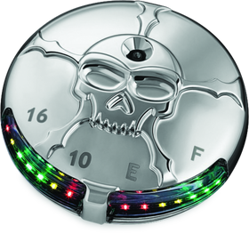 Kuryakyn Zombie Fuel & Battery Gauge Chrome