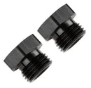 Mr Gasket -6 AN Port Plug with O-Ring Seal, Black Anodized Aluminum - 2 pieces-1