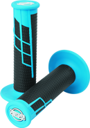 ProTaper Clamp-On 1/2 Waffle Grip - Neon Blue/Black-1