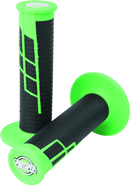 ProTaper Clamp-On 1/2 Waffle Grips - Neon Green/Black-1