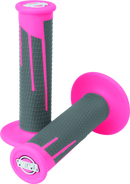 ProTaper Full Diamond Clamp-On Grips - Neon Pink/Dark Gray-1