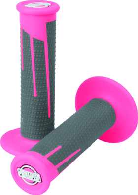 ProTaper Full Diamond Clamp-On Grips - Neon Pink/Dark Gray