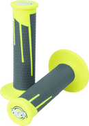 ProTaper Full Diamond Clamp-On Grips - Neon Yellow/Dark Gray-1