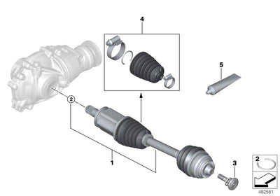 BMW CV Axle Assembly - Genuine BMW 31608643183