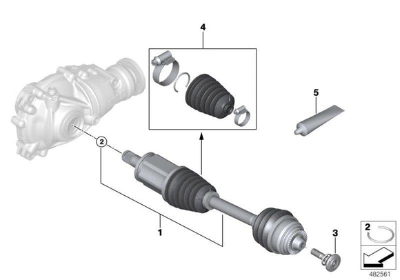 BMW CV Axle Assembly - Genuine BMW 31608643183