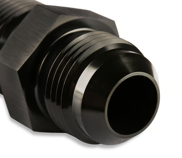 Mr. Gasket -12 AN Straight Bulkhead Fitting - Black