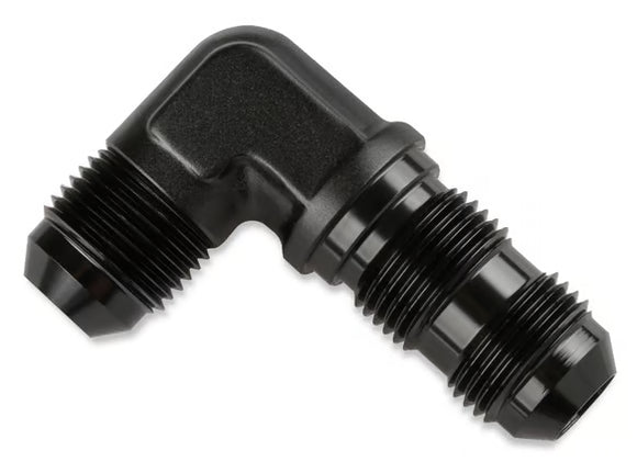 Mr. Gasket -12 AN 90 Degree Bulkhead Fitting - Black