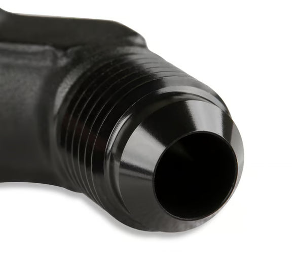 Mr. Gasket -6 AN 45 Degree Bulkhead Fitting - Black