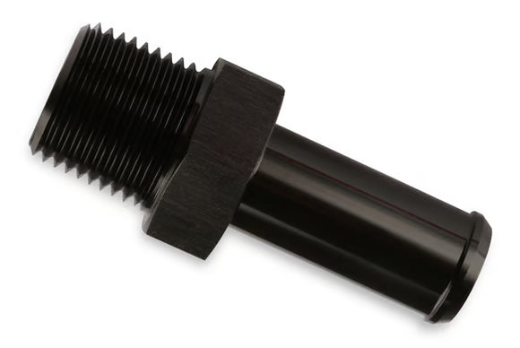 Mr. Gasket Straight 5/8 Inch Hose To 1/2 Inch NPT - Black