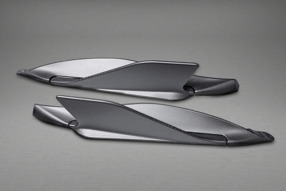 Ferrari 488 GTB & GTS Carbon Side Fins (With Adapters) (Matte)