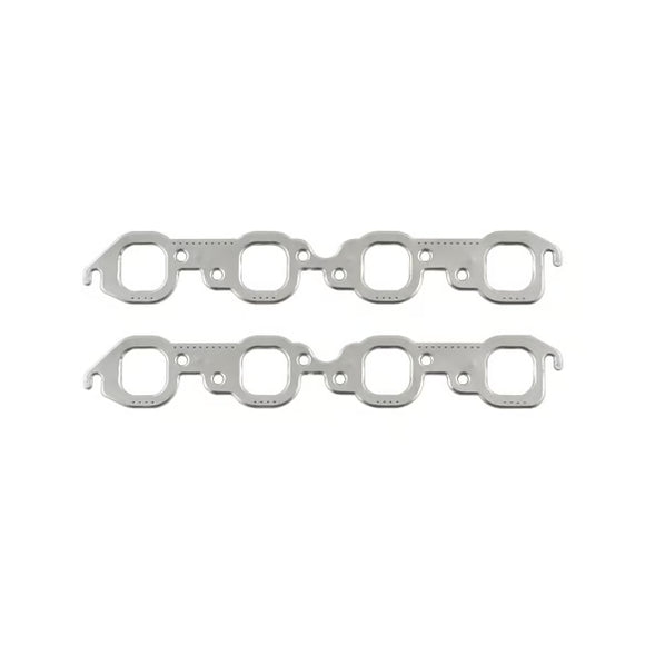 Mr. Gasket Header Gaskets - Aluminum-Layered 1965-1990 Chevrolet 396-454 Big Block with Square Ports, 1.85 Inch x 1.90 Inch
