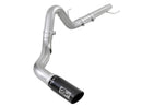 aFe Atlas 4in Aluminized Steel DPF-Back Exh 18-19 Ford F-150 V6-3.0L (td) w/ Black Tip-1
