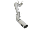 aFe ATLAS 5in DPF-Back Aluminized Steel Exhaust System w/Polished Tips 2017 GM Duramax 6.6L (td) L5P-1